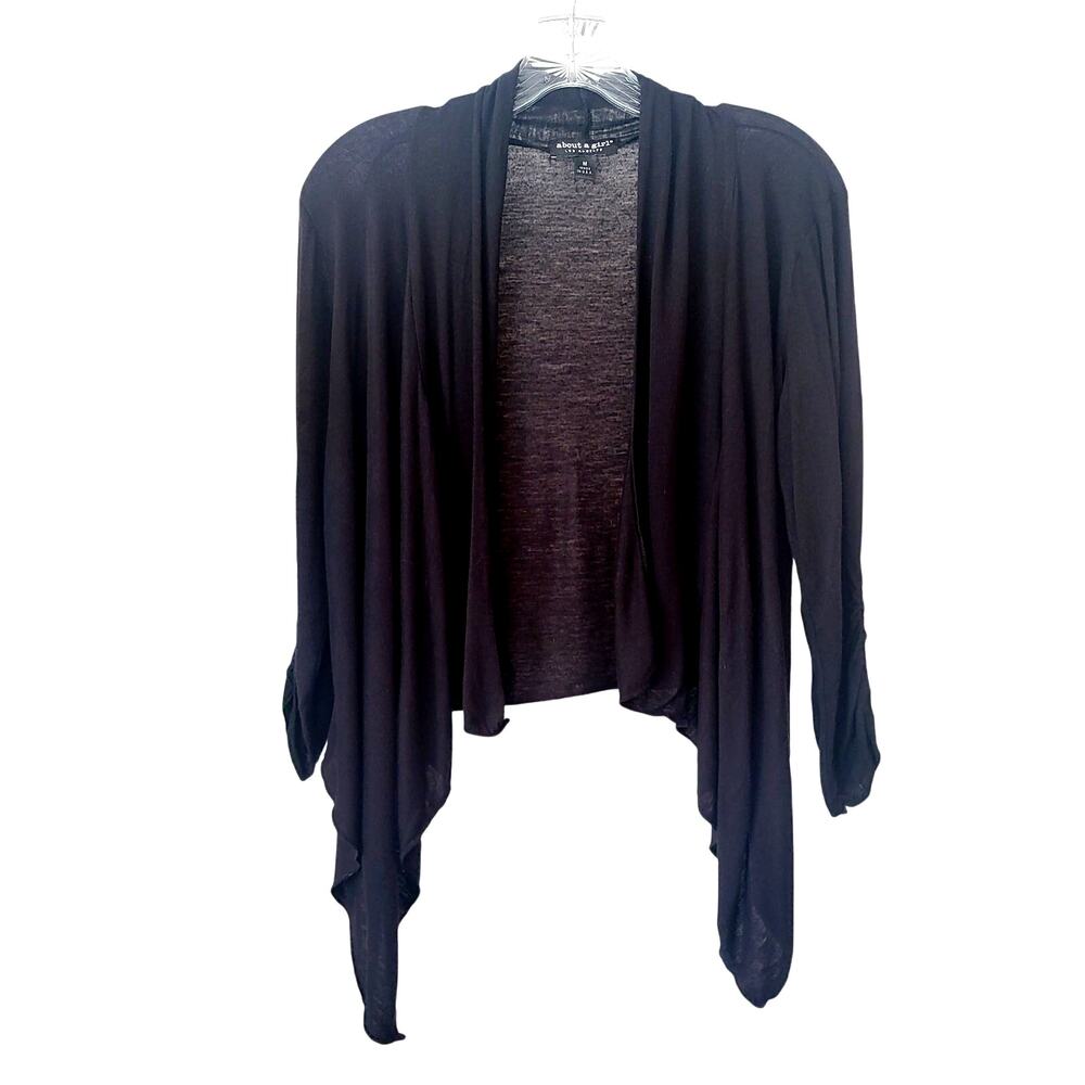 About a Girl Los Angeles Medium Lightweight Cropped Jacket Handkerchief Hem #095